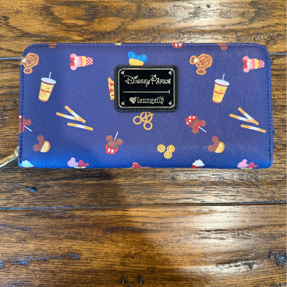 Loungefly Disney Parks  RARE Disney Wallet with Snack Icons New With Tags